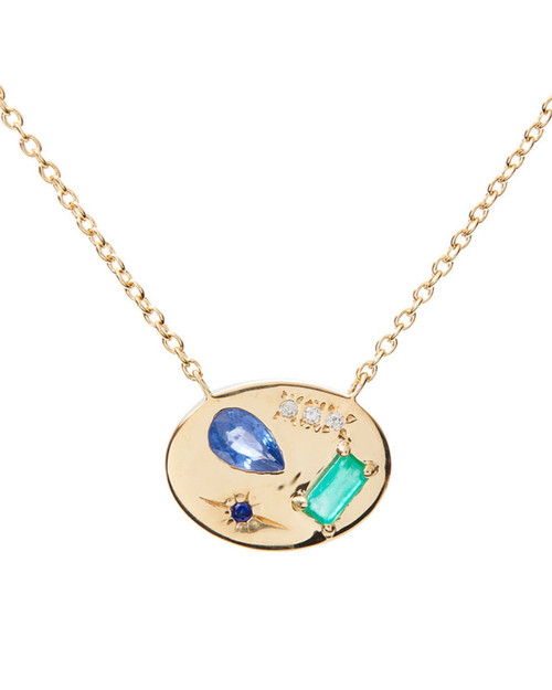 Blue Night Market Signet Necklace, Scosha, tomfoolery