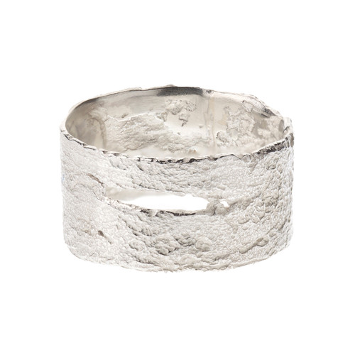 Wide Silver Birch Ring, Issy White, tomfoolery