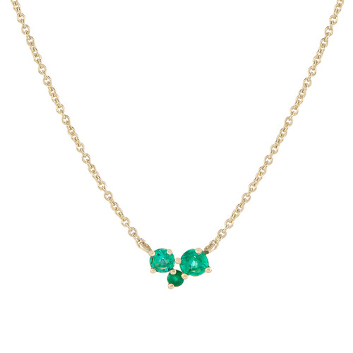 Scatter Trio Emerald Cluster Pendant, tf House - Infinite, tomfoolery