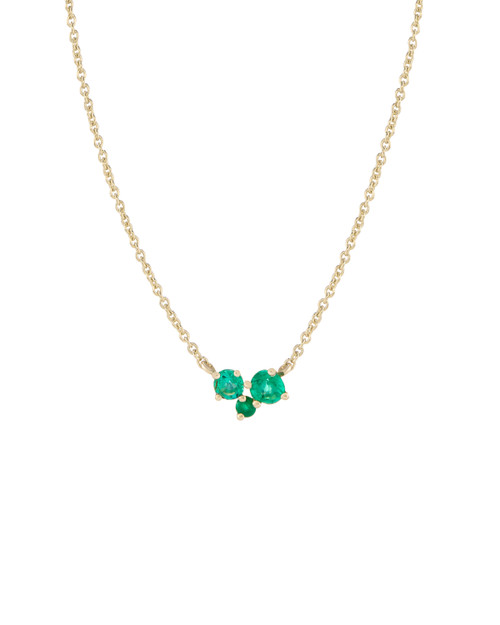 Scatter Trio Emerald Cluster Pendant, tf House - Infinite, tomfoolery