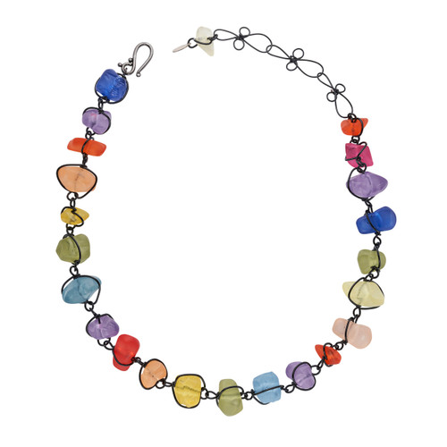 Multi Resin Nugget Necklace, Abra Couture, tomfoolery