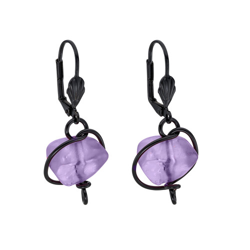 Purple Resin Nugget Earrings, Abra Couture, tomfoolery
