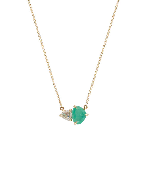 DUO Emerald & Heart Diamond Pendant, tf House - Infinite, tomfoolery