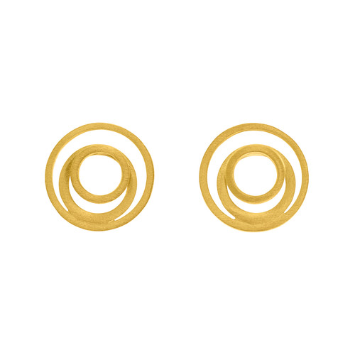 Silver Triple Circle Studs, Tezer, tomfoolery