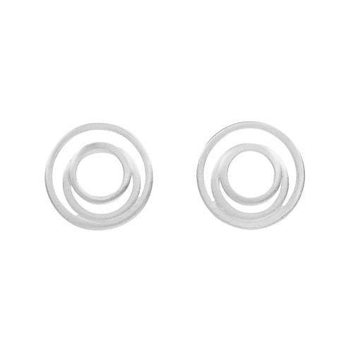 Silver Triple Circle Studs, Tezer, tomfoolery