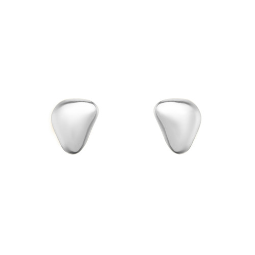 Silver Large Pebble Studs, tf House - Pebble, tomfoolery London