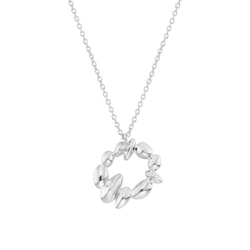 Silver Pebble Halo Pendant, tf House - Pebble, tomfoolery London