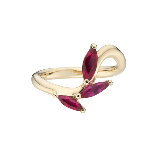 Ruby Blossom Art Ring, Irena Chmura, tomfoolery London