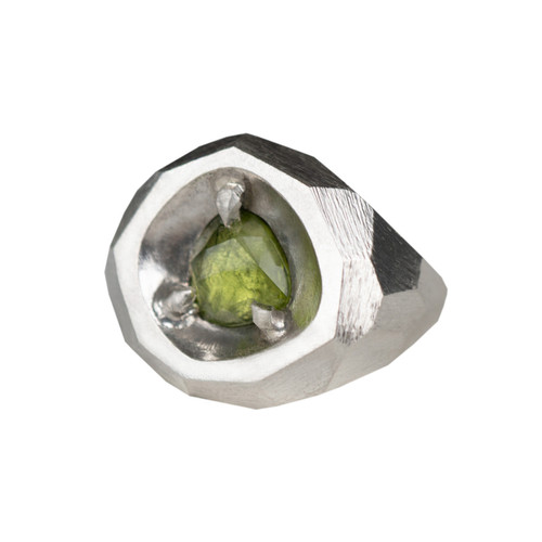 One-Of-A-Kind Geoda Peridot Statement Ring, Maria Manola, tomfoolery
