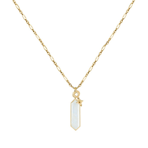 Roma Moonstone Hexa Layered Pendant, metier by tomfoolery