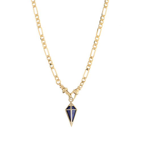 London Flats Short Lapis Pendulum Pendant, metier by tomfoolery, tomfoolery