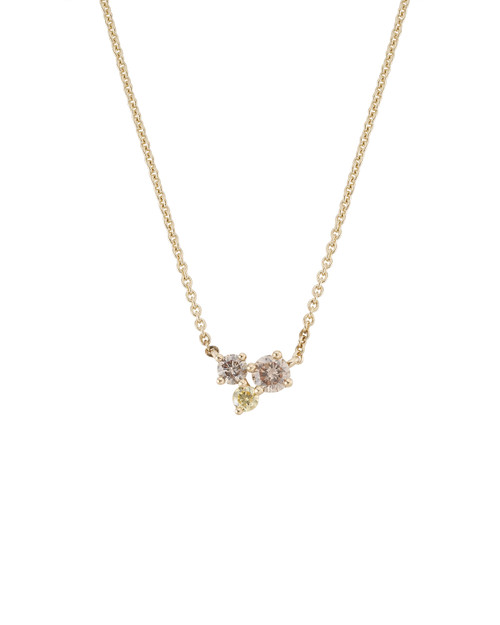 Scatter Trio Champagne Diamond Cluster Pendant, tf House - Infinite, tomfoolery