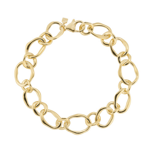 Gold Pebble Organic Chain Bracelet, tf House - Pebble, tomfoolery London