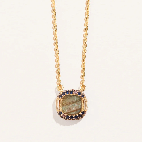 Idylle Necklace in Labradorite, Be Maad, tomfoolery