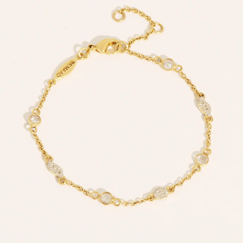 Sitara White Zircon Chain Bracelet, Be Maad, tomfoolery