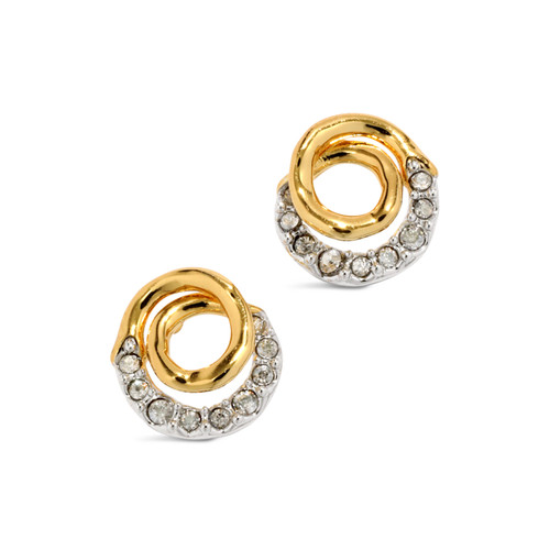 Solanales Gold Crystal Spiral Studs, Alexis Bittar, tomfoolery