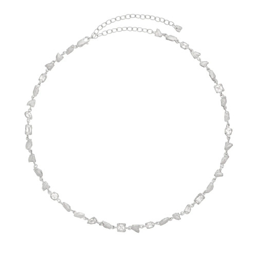 Hali Silver & White Sapphire Necklace, Loveness Lee, tomfoolery