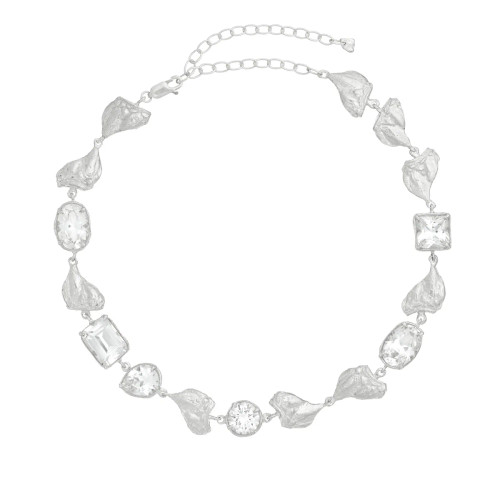 Mea Silver & White Sapphire Necklace, Loveness Lee, tomfoolery