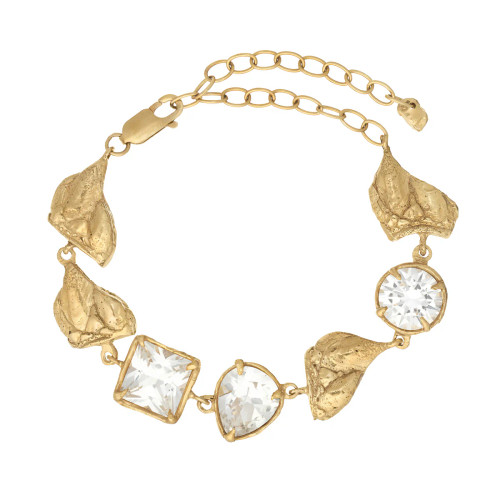 Eda Gold & White Sapphire Bracelet, Loveness Lee, tomfoolery