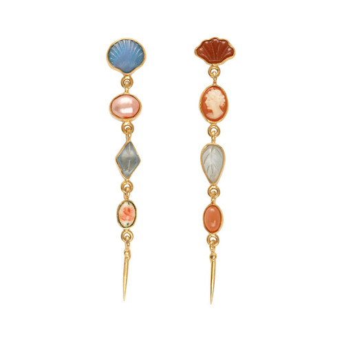 Four Charm Victorian Drop Earrings, Grainne Morton, tomfoolery