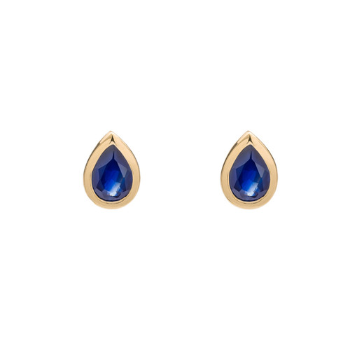 SOLO Bezel Blue Sapphire Studs, tf House - Infinite, tomfoolery
