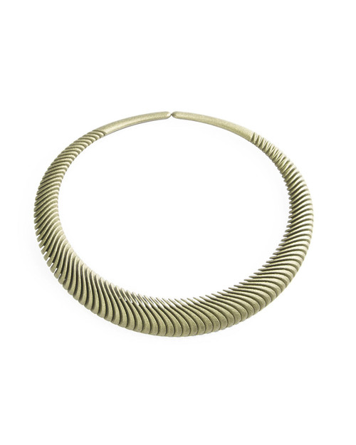 White Gold Metallic Bern Necklace, Maison 203, tomfoolery