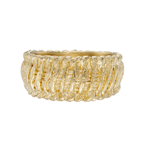Gold Tapered Woven Band, Rosalyn Faith, tomfoolery