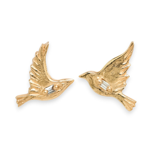One-Of-A-Kind Avery 2 Bird Studs, Jilian Maddin, tomfoolery