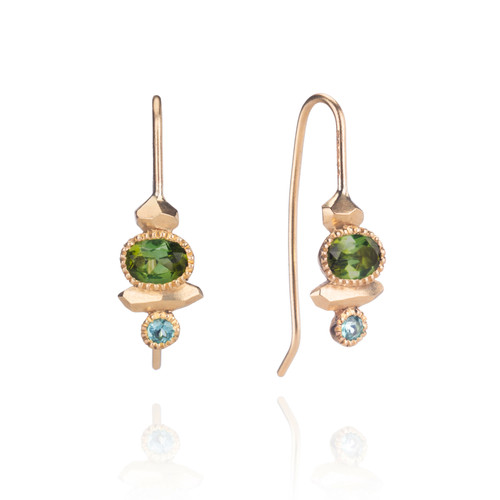Gea Cairn Tourmaline Drop Earrings, Maria Manola, tomfoolery