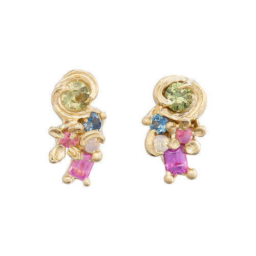 Persephone Sapphire Cluster Ear Climbers, Charlotte Rowena, tomfoolery