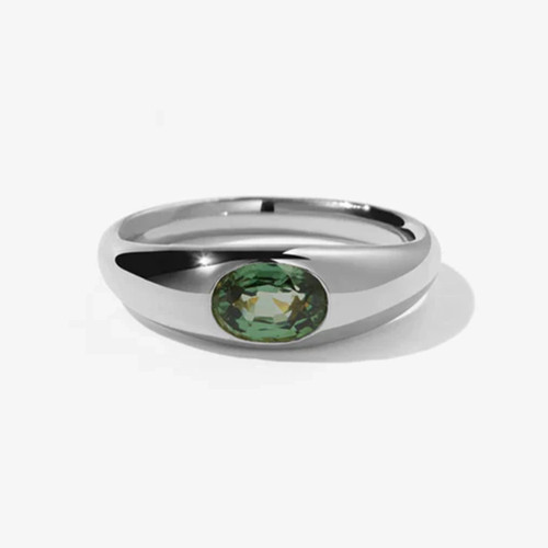 Claude Ring with Green Sapphire, Meadowlark, tomfoolery