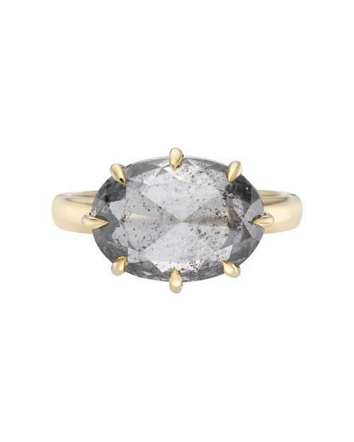 SOLO Oval Salt & Pepper Diamond Ring, tf House - Infinite, tomfoolery