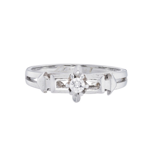 Preloved, Platinum Antique Diamond Solitaire Ring, tomfoolery 