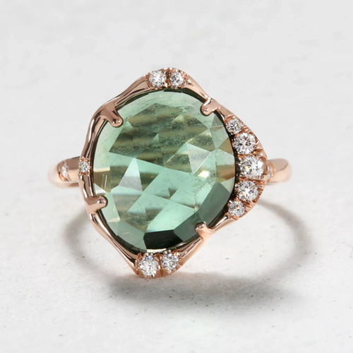 Stardust Green Tourmaline Ring, Sirciam, tomfoolery London