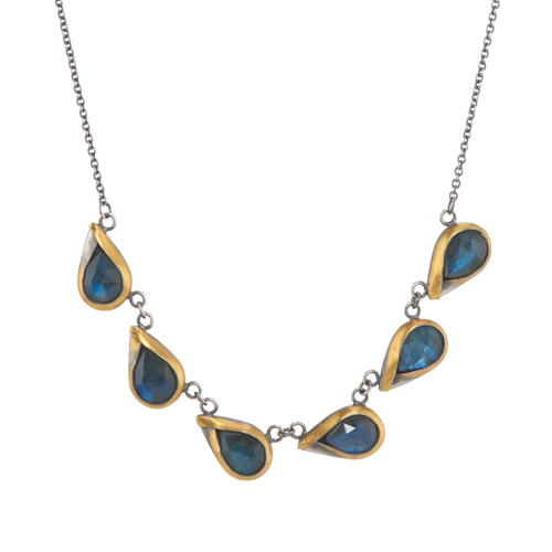 Six Stone Labradorite Necklace, Austin Titus, tomfoolery