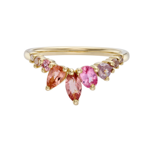 One-Of-A-Kind Pink Spinel & Diamond Tiara Ring, tf House - Bands, tomfoolery