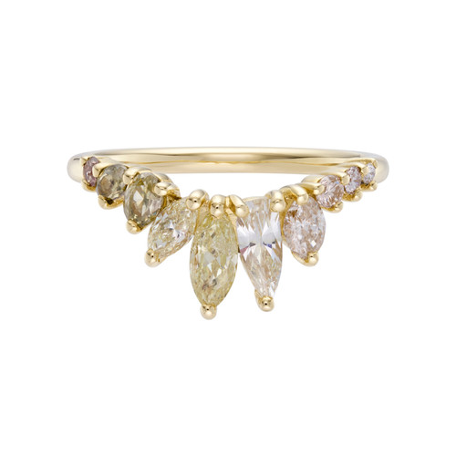 One-Of-A-Kind Yellow Diamond Tiara Ring, tf House - Bands, tomfoolery