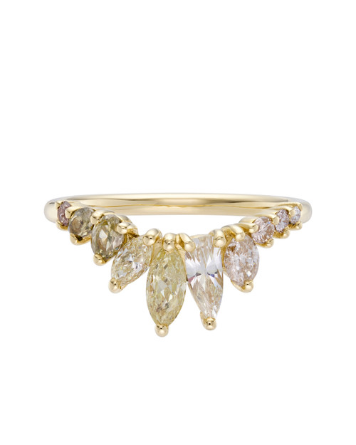 One-Of-A-Kind Yellow Diamond Tiara Ring, tf House - Bands, tomfoolery
