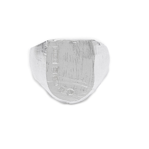 Silver Hallmark Shield Signet Ring, The Ouze, tomfoolery