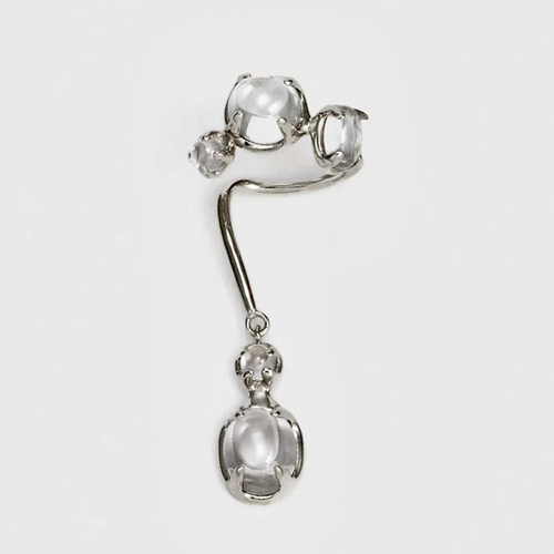 Silver Clear Drip Ear Cuff, Alan Crocetti, tomfoolery