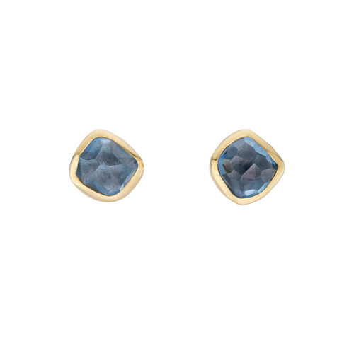 Mini Irregular Blue Topaz Studs, Margoni, tomfoolery