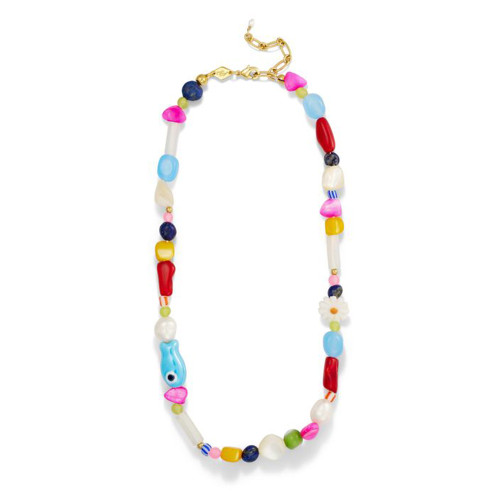 Happy Beaded Necklace, Anni Lu, tomfoolery