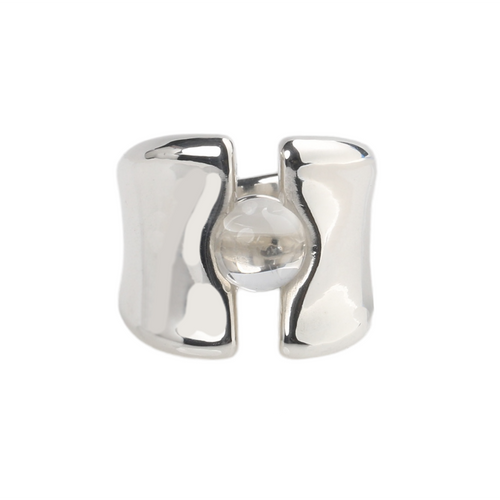 Silver Wide Middle Pea Ring, KEANE, tomfoolery