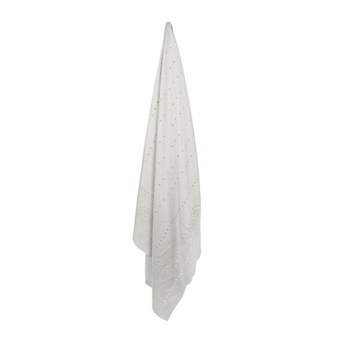 Silk Openwork Scarf Light Grey, Abstract, tomfoolery