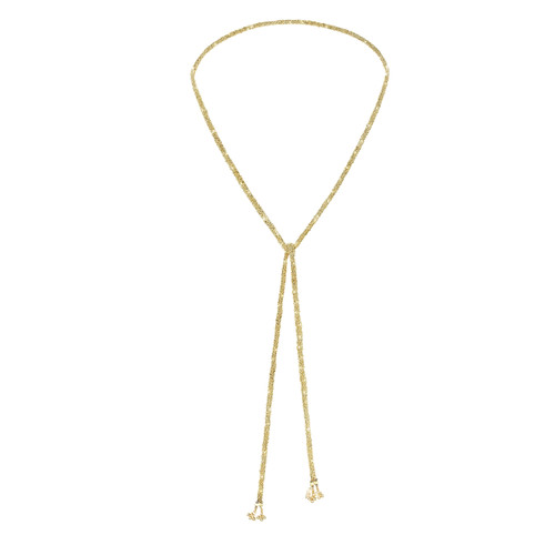 N° 826 Gold Woven Tie Necklace, Marie Laure Chamorel, tomfoolery