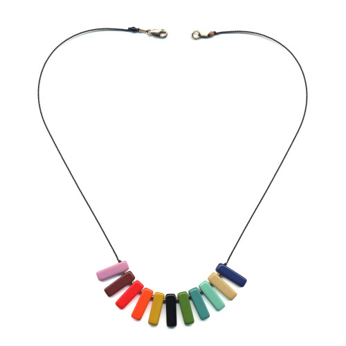 Spectrum Glass Beaded Necklace, I. Ronni Kappos, tomfoolery