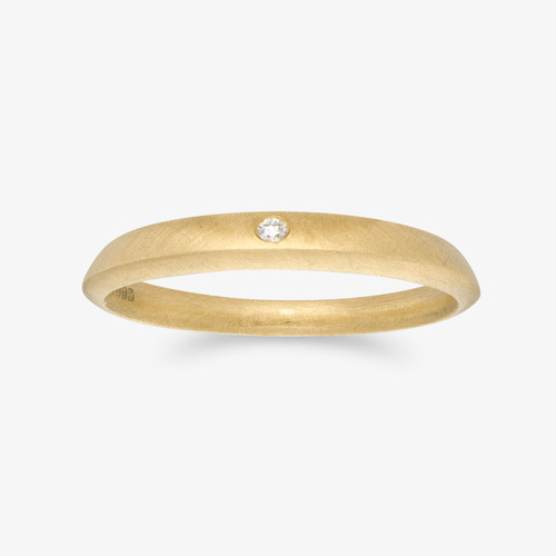 3mm Signature Tapered Ring with Diamond, Sarah Straussberg, tomfoolery