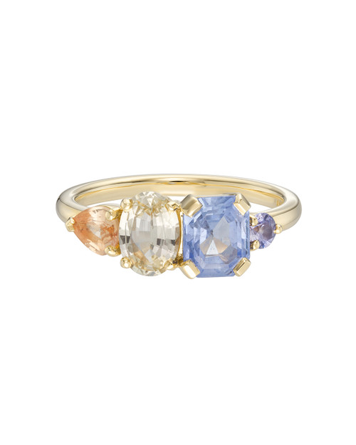 QUAD Ocean Sunset Sapphire Four Stone Ring, Infinite - By tf, tomfoolery