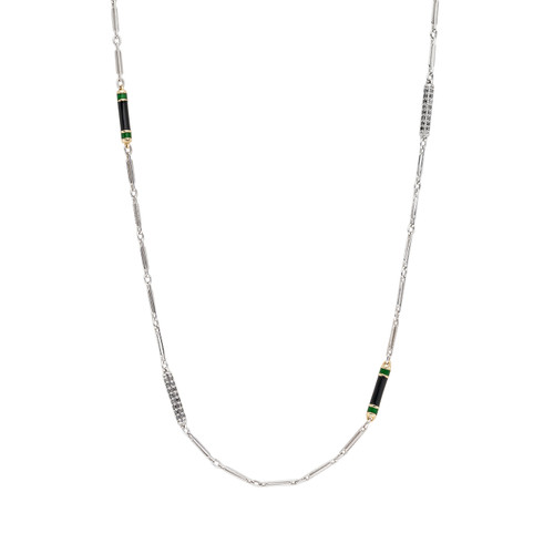 Enamel & Black Diamond Chain Necklace, Studio Baharra, tomfoolery
