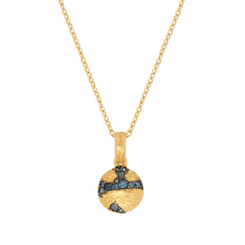 Blue Diamond Nature Pendant, Studio Baharra, tomfoolery